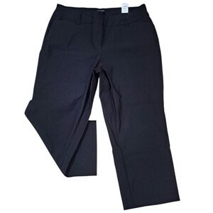 Ashley Stewart Women's Pull on Comfy Travel Casual Black Capri Pants Plus Sz 18